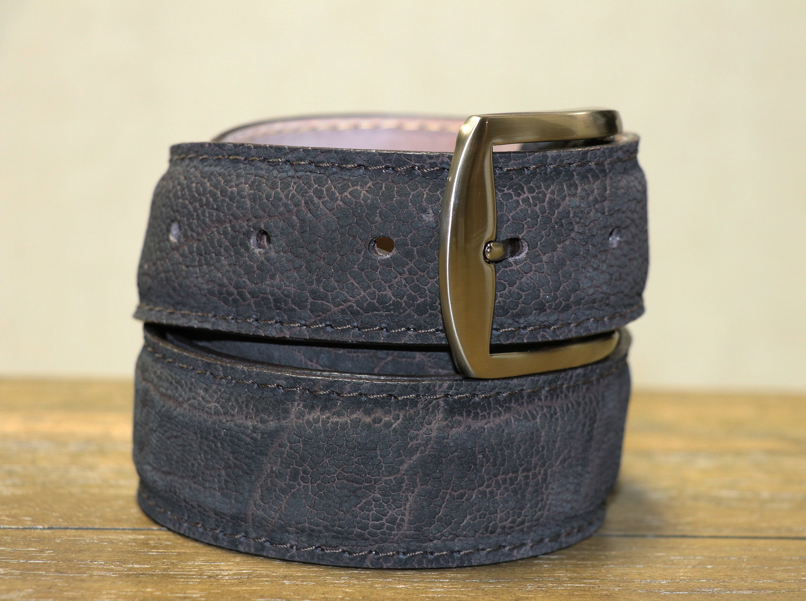 Men's Smooth Ostrich Belt - Chocolate