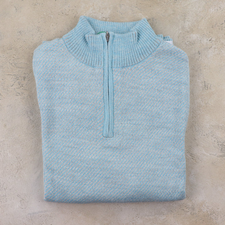 Royal Alpaca Jacquard Diagonal Stripe 1/4 Zip