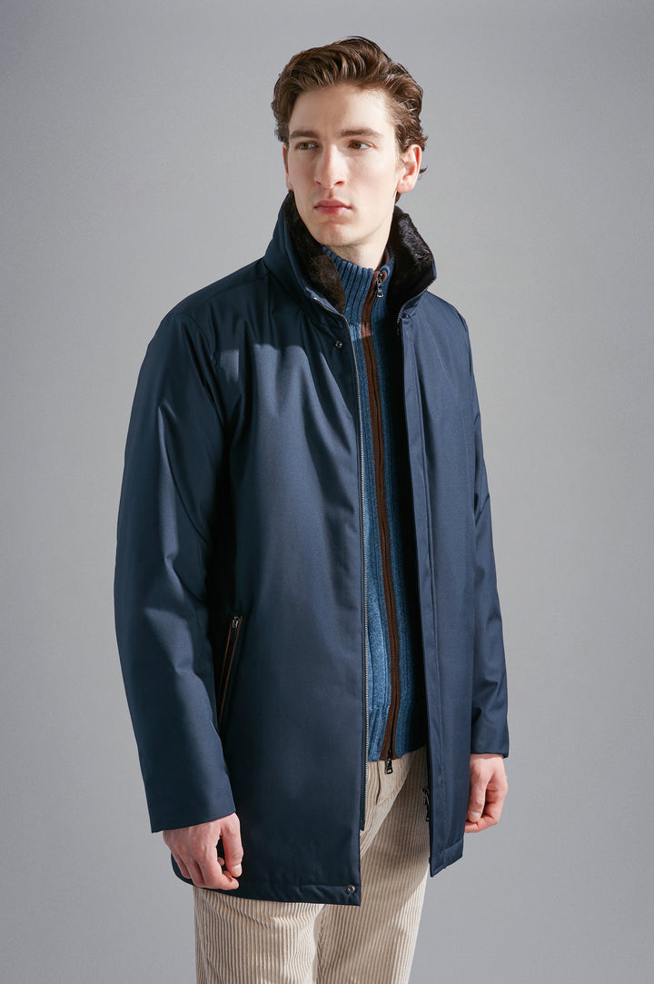 Save the Sea Car Coat with Suede Trim