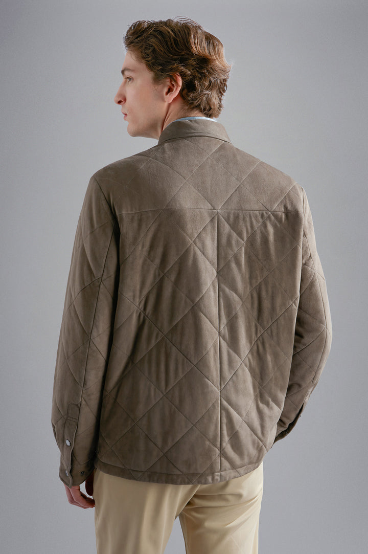 Aqualeather Quilted Suede Shacket