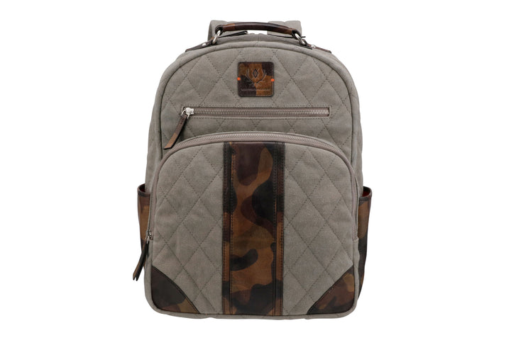 Woodland Quilted Oxford Canvas Backpack