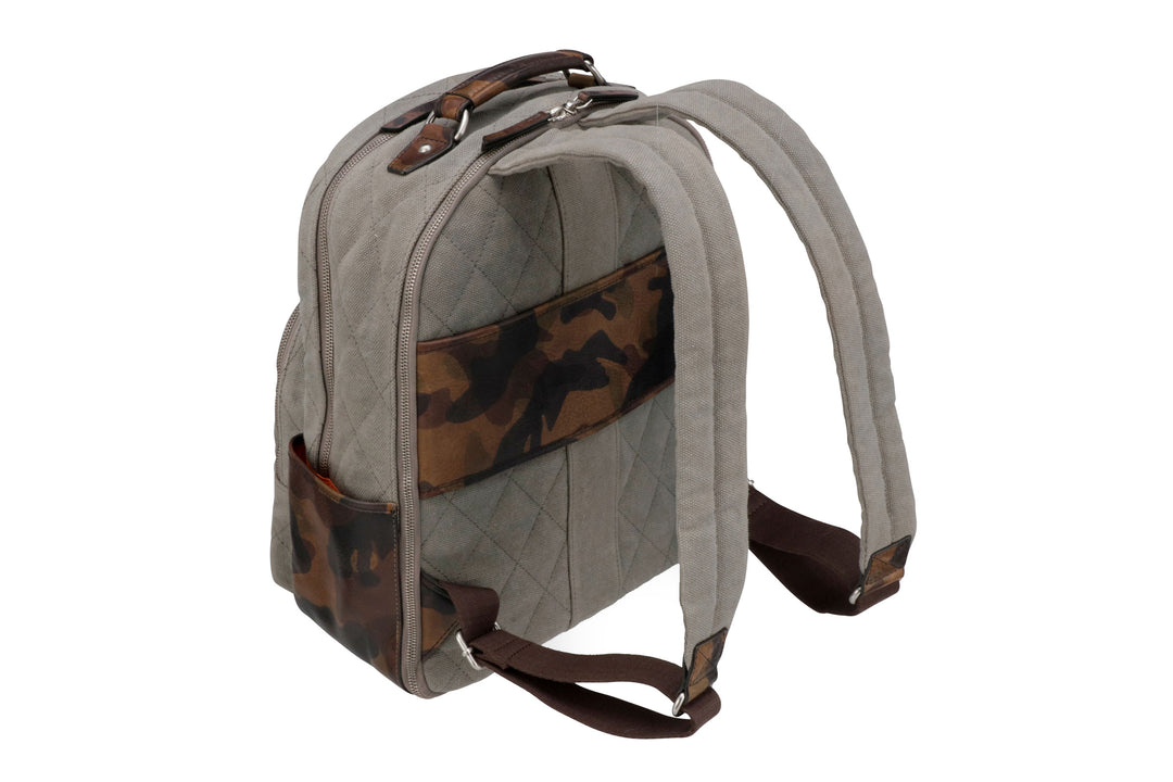 Woodland Quilted Oxford Canvas Backpack