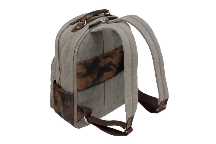 Woodland Quilted Oxford Canvas Backpack