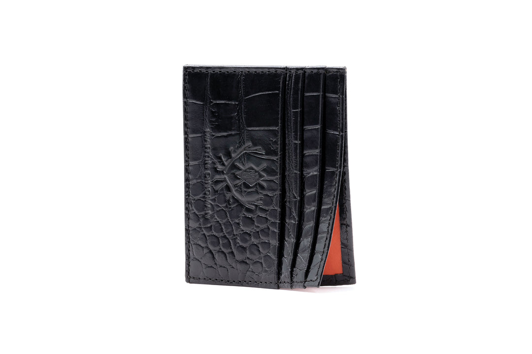 Anthony Hand Finished Alligator Grain Leather ID Wallet