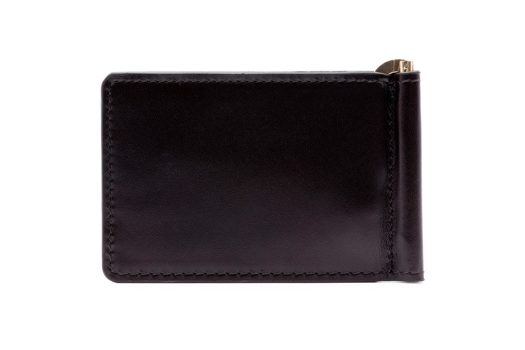 Edward Hand Glazed Saddle Leather Credit Card Money Clip