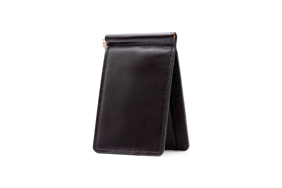 Edward Hand Glazed Saddle Leather Credit Card Money Clip