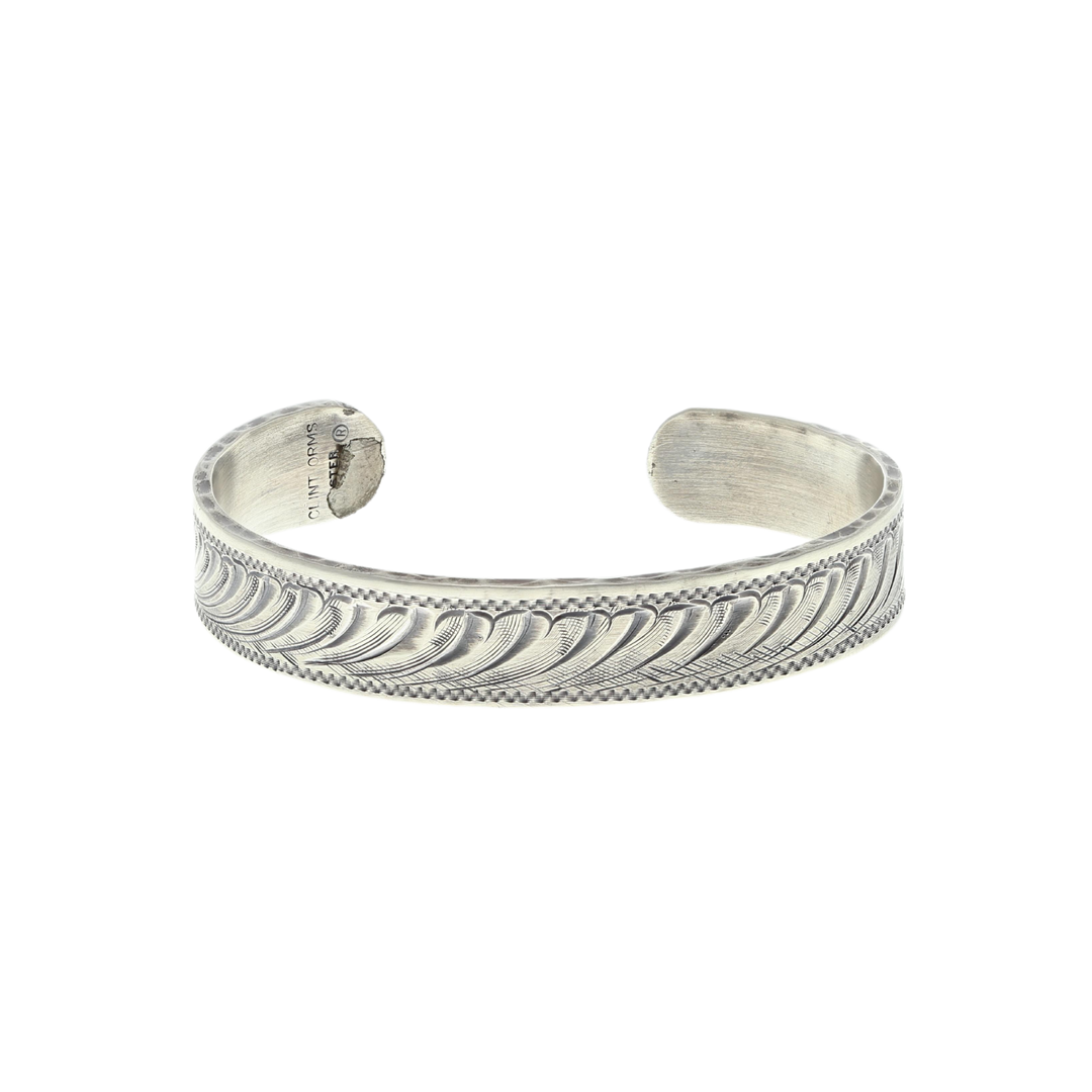 Bracelet 1906 Sterling Silver Single Leaf Engraved