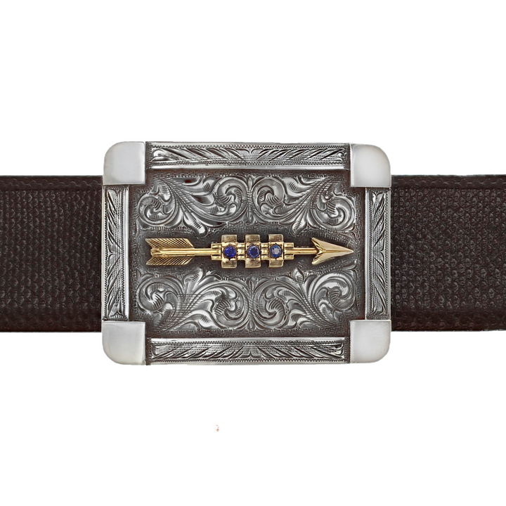 Morris 1813 Gold Arrow & Sapphire Trophy Buckle