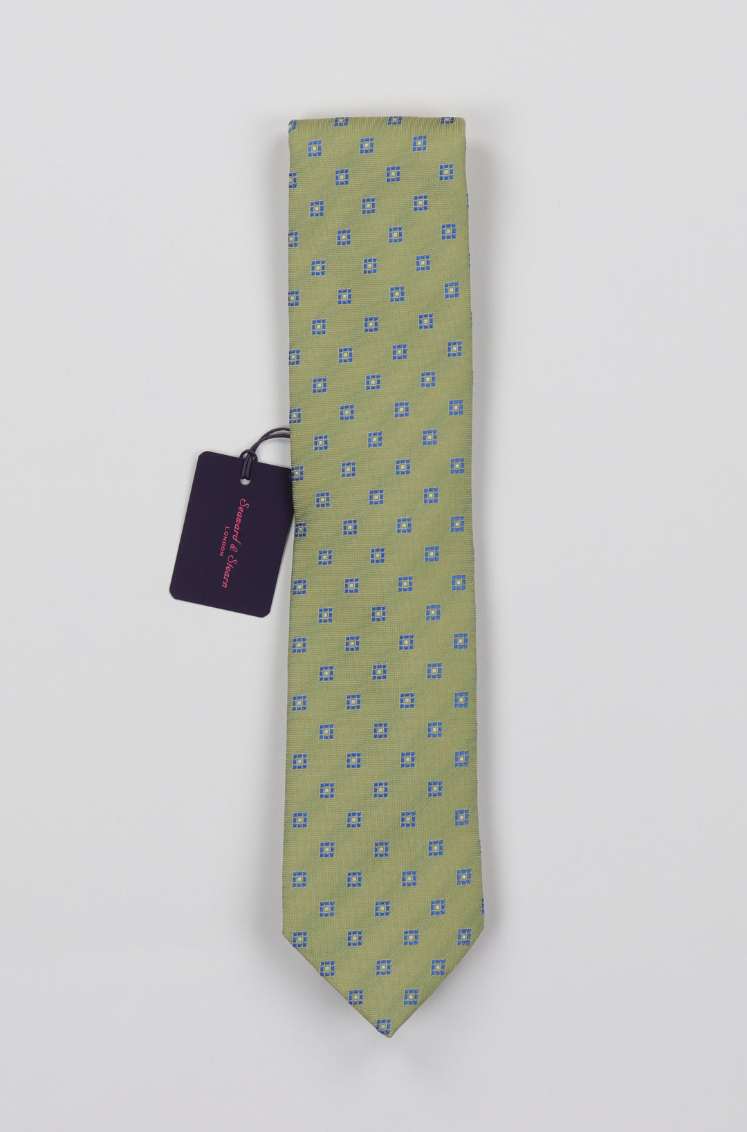 Seaward & Stearn Silk Woven Necktie - Sage Neat