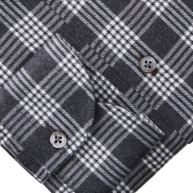 SF19216 Flannel Twill Premium Luxury Shirt in Charcoal