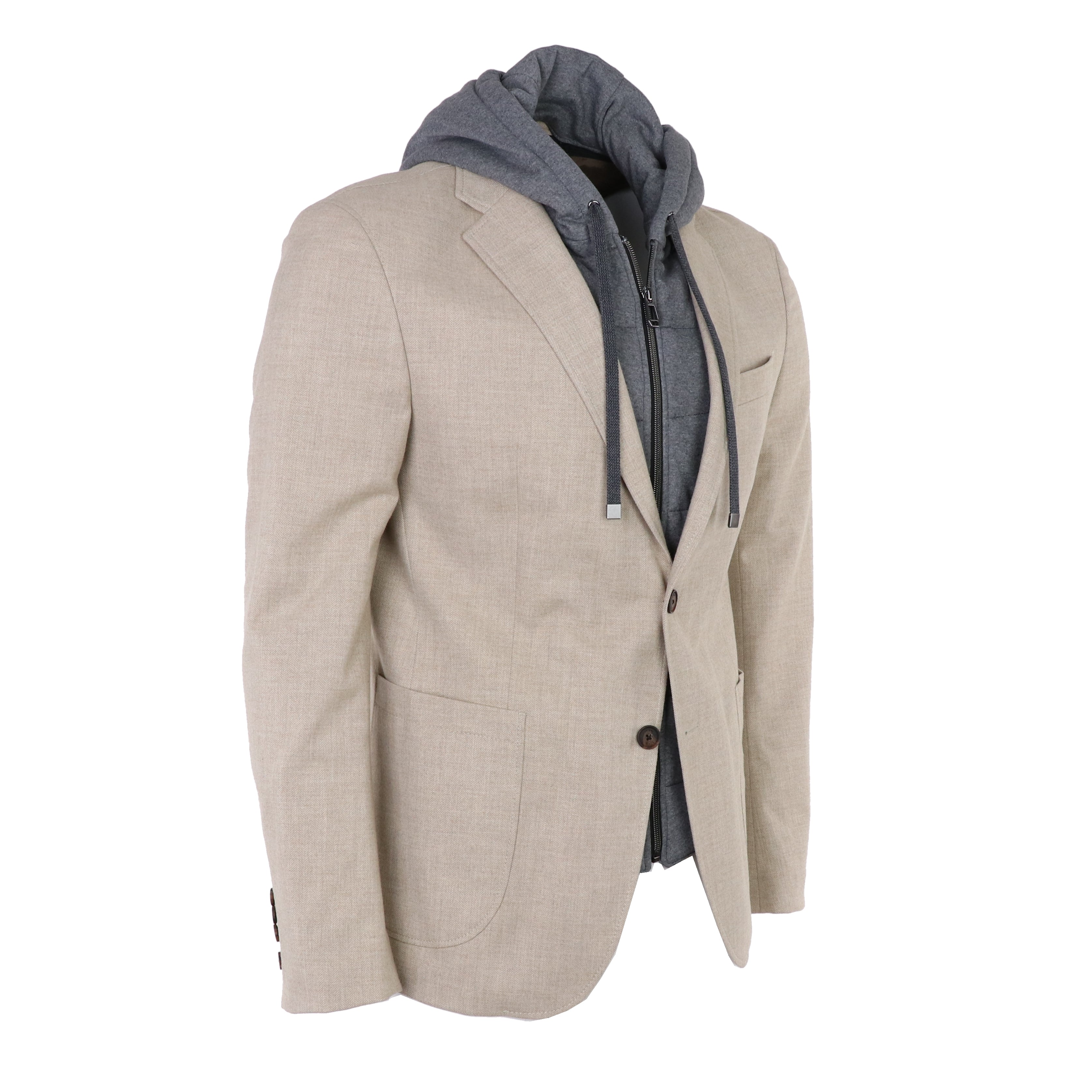 Havardy Hooded Blazer in Beige Hampton s