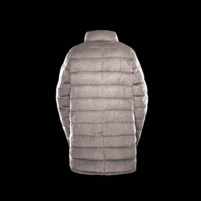 Moorer funnel-neck padded jacket - Grey